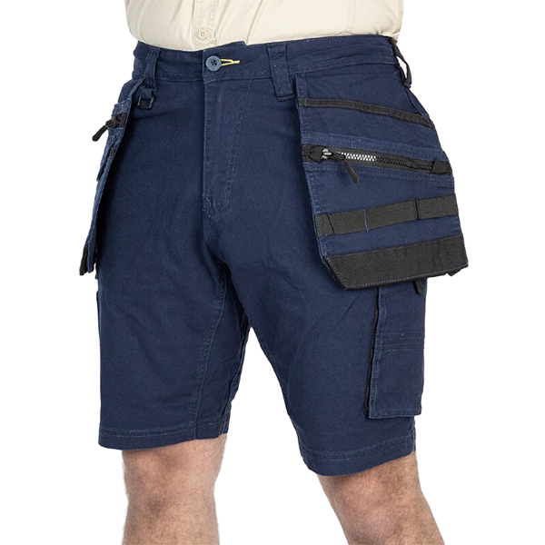 Bisley Flx Move Stretch Utility Shorts with Holster Pockets Navy